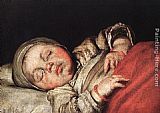 Sleeping Child by Bernardo Strozzi